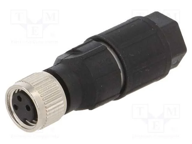 Conector: M8, f&ecirc;mea, PIN: 3, simples, com cabo, f.