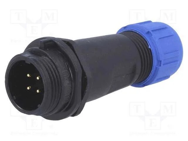 Ficha, SP13, macho, PIN: 4, IP68, 4&divide;6,5mm, 5A, so.