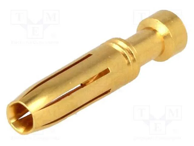 Contacto, f&ecirc;mea, liga em cobre, dourado, 1,5mm2, .