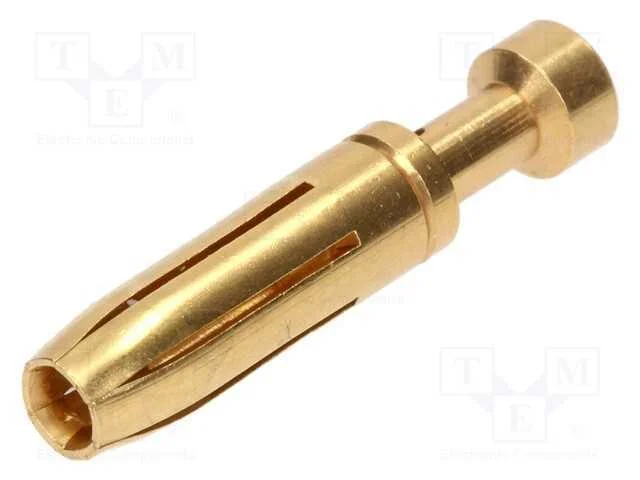 Contacto, F&ecirc;mea, Liga em Cobre, Dourado, 1mm2, 18awg, Han e Hmc