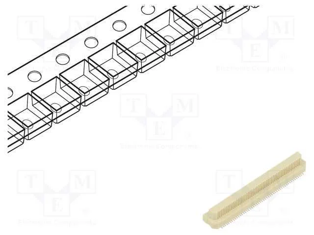 Conector: placa-placa, macho, PIN: 100, 0,5mm, Ar.