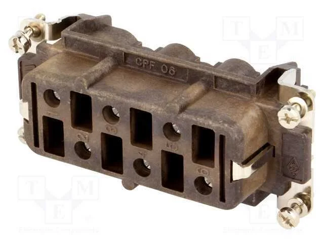 Conector: HDC, f&ecirc;mea, 180 C, PIN: 6, tamanho 77.2.