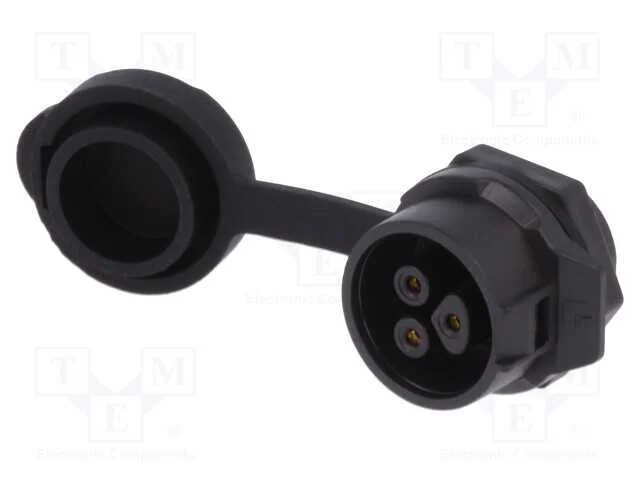 Conector: Redondos, Tomada, Tamanho 16, 02, F&ecirc;mea, Pin: 3, Ao Trinco