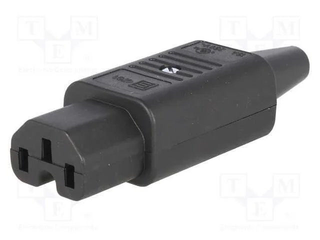 Conector: de alimenta&ccedil;&atilde;o, ficha, f&ecirc;mea, 10A, 250V.
