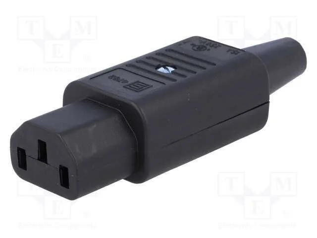 Conector: de Alimenta&ccedil;&atilde;o, Ficha, F&ecirc;mea, 10a, 250vac, Iec 60320