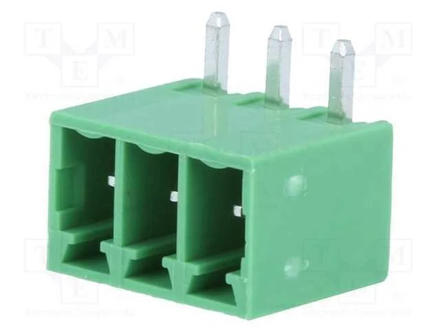 Bloco Terminal Separ&aacute;vel, 3,5mm, Faixas: 3, Angulares 90, Tomada