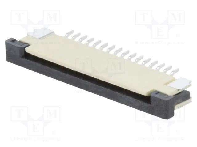 Conector: Ffc/Fpc, Horizontais, Pin: 16, Zif, Smt, Estanhado, 30mo