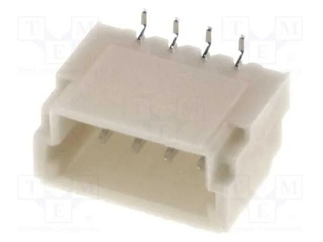 Tomada, fio-placa, macho, SH,SR, 1mm, PIN: 4, SMT.