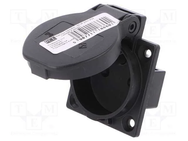 Conector: de Alimenta&ccedil;&atilde;o, Tomada, 2p+Pe, 230vac, 16a, Preta, Pin: 3
