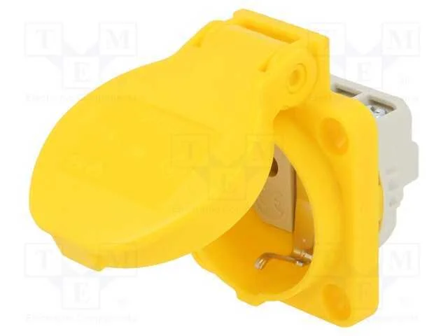 Conector: de Alimenta&ccedil;&atilde;o, Tomada, 2p+Pe, 250vac, 16a, Amarelo, Ip54