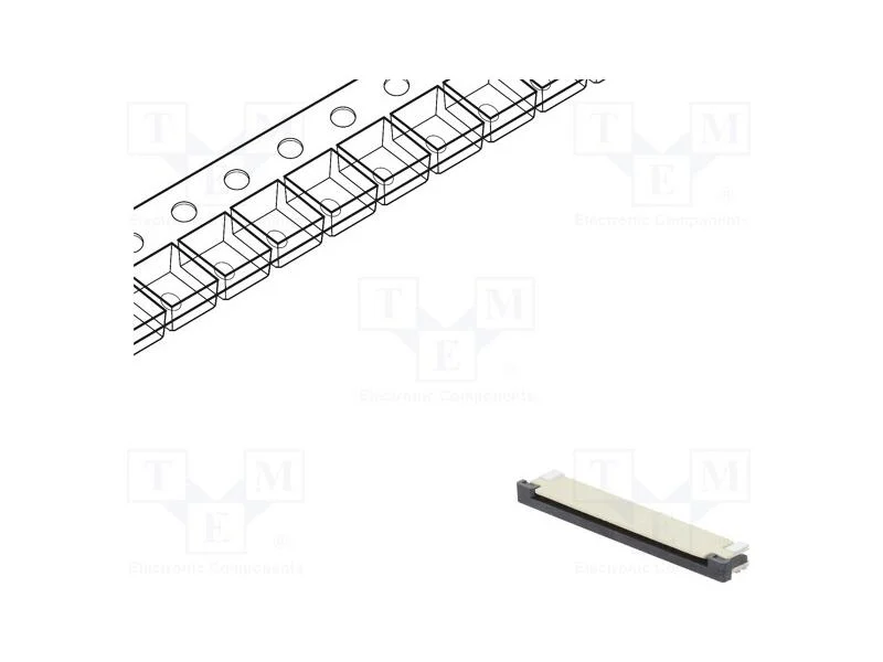 Conector: FFC/FPC, horizontais, PIN: 24, ZIF, SMT.