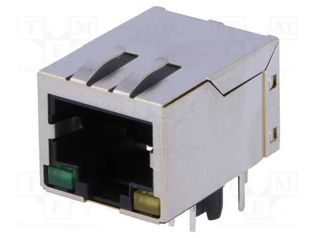 Tomada, Rj45, Pin: 8, Blindadas,Com D&iacute;odo Led, Sistema: 8p8c, Tht