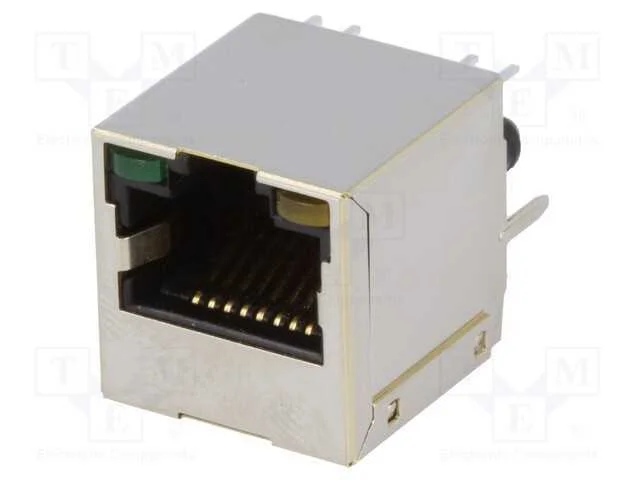 Tomada, Rj45, Pin: 8, Blindadas,Com D&iacute;odo Led, Sistema: 8p8c, Tht