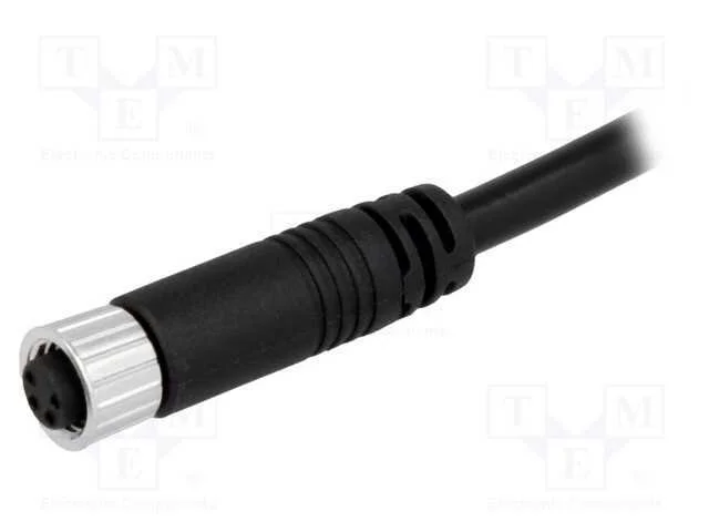 Conector: M8, 5m, f&ecirc;mea, PIN: 4, simples, ficha, .