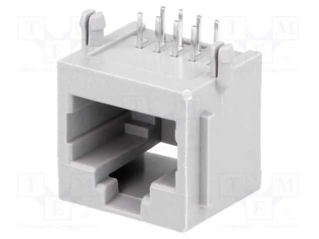 Tomada, RJ45, PIN: 8, Contatos: bronze de f&oacute;sforo.