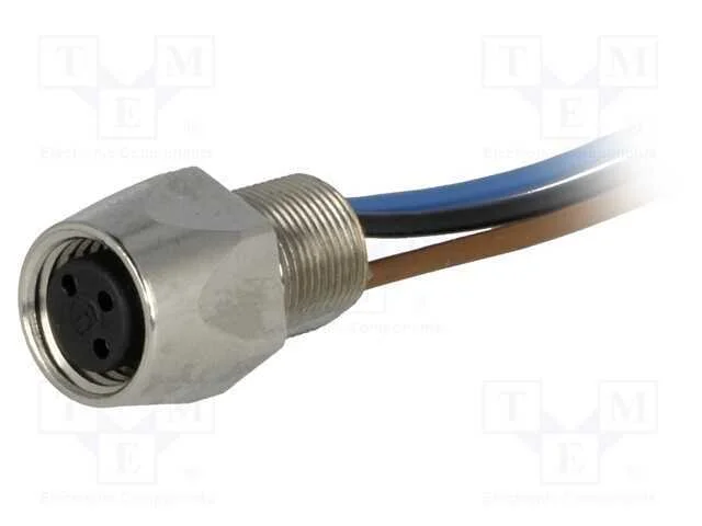 Conector: M8, 0,5m, f&ecirc;mea, PIN: 3, com cabos, par.