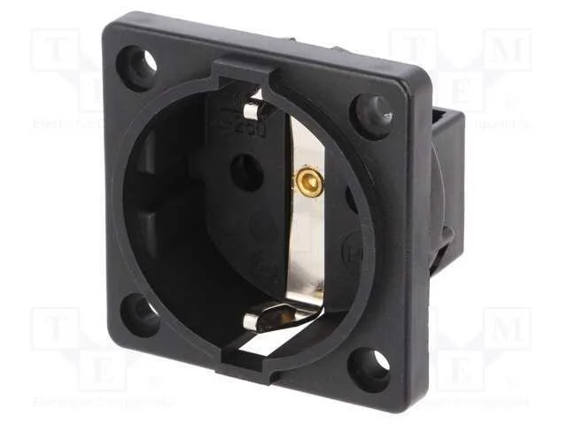Conector: de Alimenta&ccedil;&atilde;o, Tomada, 2p+Pe, 250vac, 16a, Preta, Pin: 3