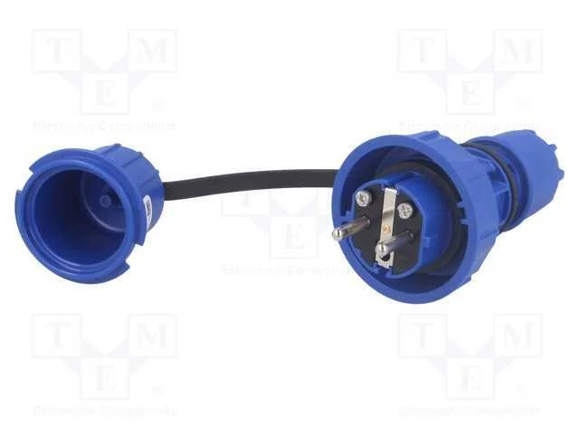Conector: de alimenta&ccedil;&atilde;o, macho, ficha, 2P+PE, 25.