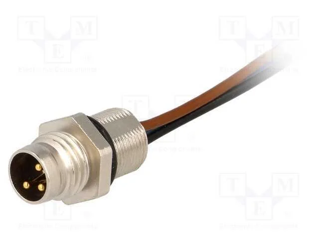 Conector: M8, 0,5m, Macho, Pin: 3, com Cabos, para Painel,Roscado