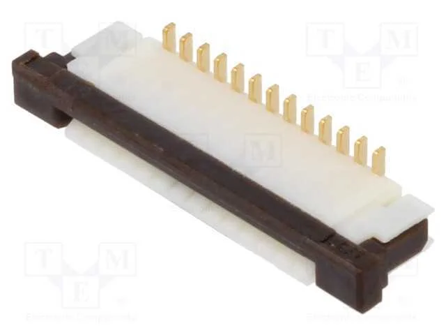 Conector: Ffc/Fpc, Verticais, Pin: 13, Zif, Smt, 125v, 1a, Gold Flash
