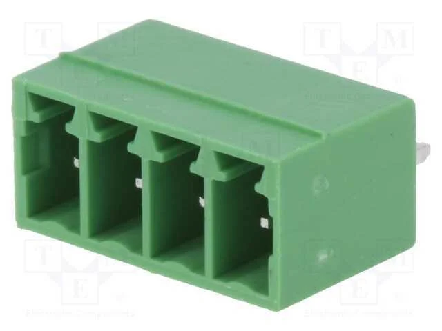 Bloco terminal separ&aacute;vel, 3,5mm, faixas: 4, simpl.