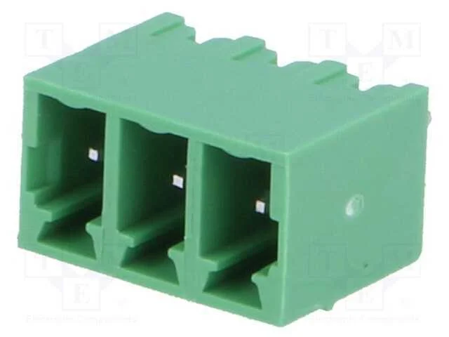 Bloco Terminal Separ&aacute;vel, 3,81mm, Faixas: 3, Simples, Tomada, Tht