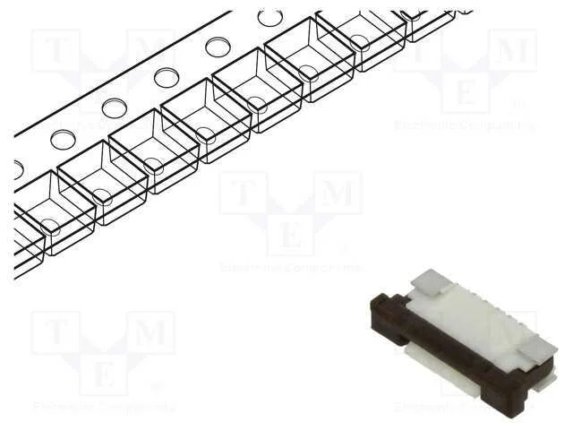 Conector: Ffc/Fpc, Horizontais, Pin: 5, Zif, Smt, 50v, 0,4a, -25&divide;85c