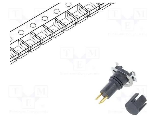 Conector: M8, macho, PIN: 3, verticais, para PCB,.