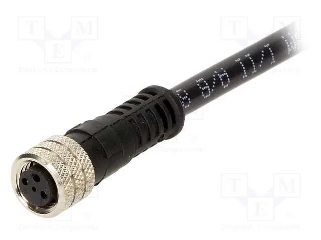 Conector: M8, f&ecirc;mea, PIN: 3, simples, com cabo, f.