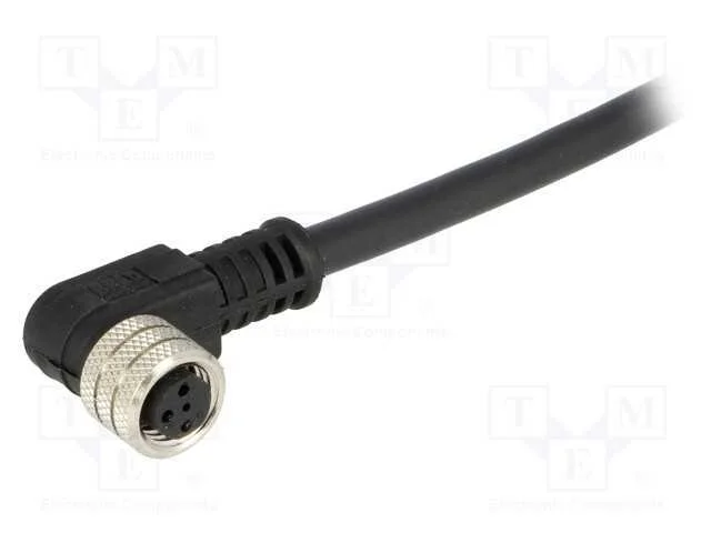 Conector: M8, f&ecirc;mea, PIN: 3, angulares 90, com ca.