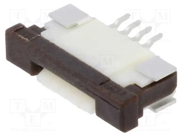 Conector: Ffc/Fpc, Horizontais, Pin: 4, Zif, Smt, 50v, 0,4a, -25&divide;85c