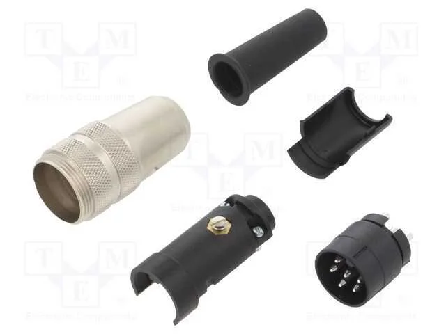Conector: M16, Ficha, 680, Macho, Pin: 6, N&atilde;o Blindados, Prateado, 5a