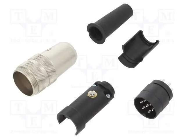 Conector: M16, Ficha, 680, Macho, Pin: 7, N&atilde;o Blindados, Prateado, 5a