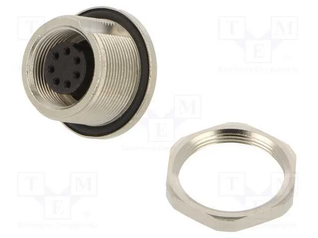 Conector: M9, Tomada, 702,712, F&ecirc;mea, Pin: 7, N&atilde;o Blindados, Dourado