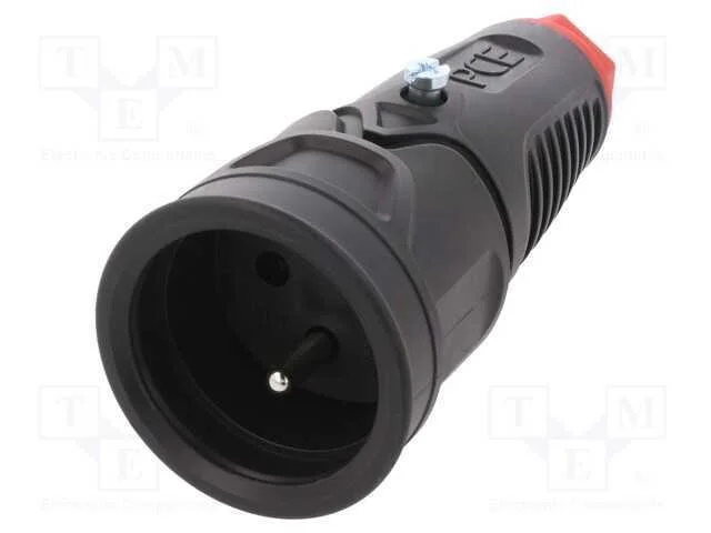 Conector: de Alimenta&ccedil;&atilde;o, F&ecirc;mea, Tomada, 2p+Pe, 250vac, 16a, Pin: 3