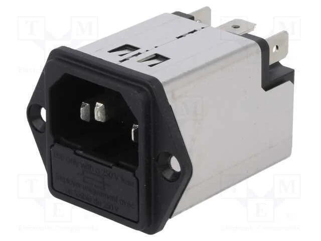 Conector: de alimenta&ccedil;&atilde;o, tomada, macho, 2A, 250V.