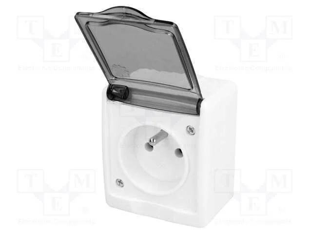 Conector: de Alimenta&ccedil;&atilde;o, Tomada, 2p+Pe, 250vac, 16a, Branca, Pin: 3