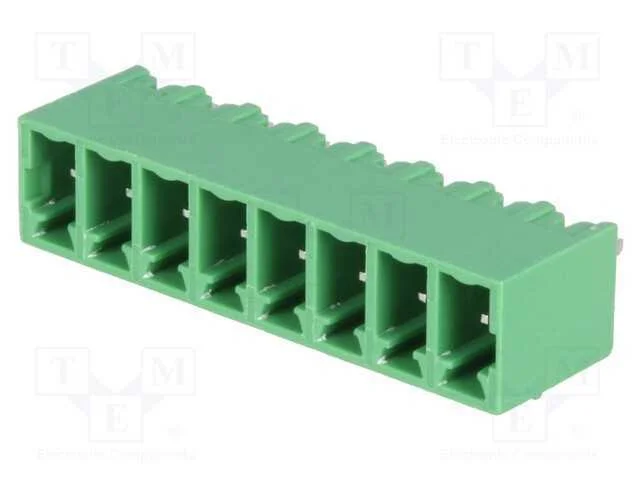 Bloco terminal separ&aacute;vel, 3,81mm, faixas: 8, simp.
