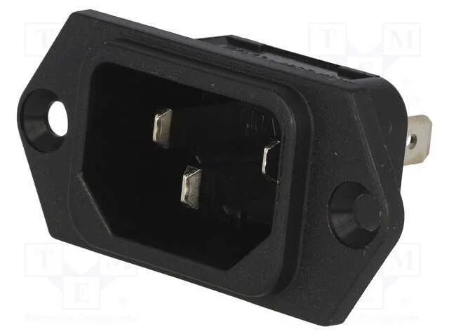 Conector: de Alimenta&ccedil;&atilde;o, Tomada, Macho, 10a, 250vac, Iec 60320