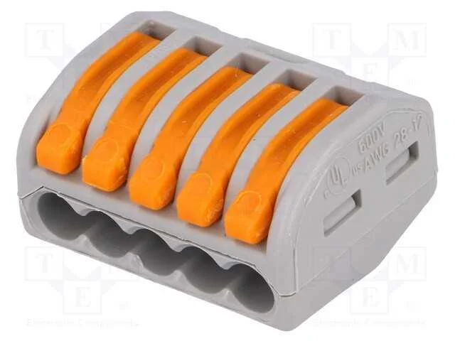 Conector r&aacute;pido, 222, aperto de molas, 0,08&divide;2,5mm.