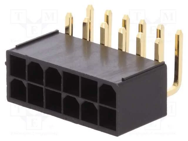 Tomada, fio-fio/placa, macho, Minitek Pwr 4.2, 4,.