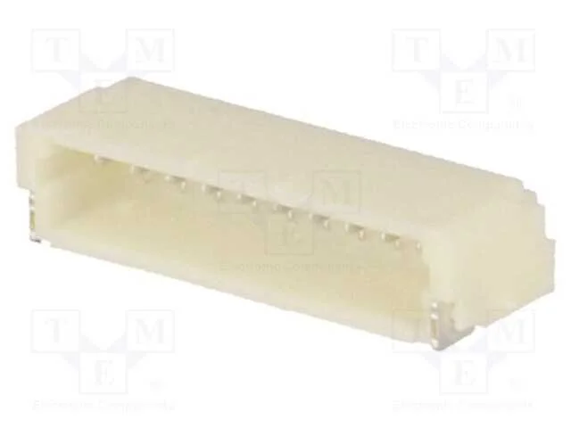 Tomada, Fio-Placa, Macho, 1mm, Pin: 10, Smt, 50v, 1a, Estanhado, 20mo