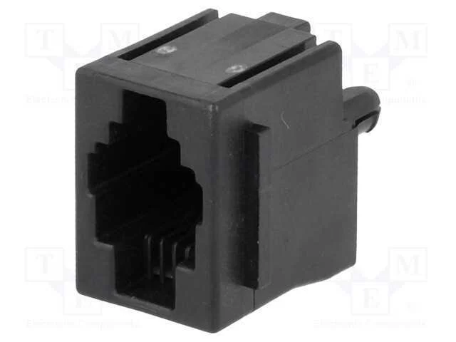 Tomada, Rj9, Pin: 4, com o Bloqueio Painel Stop, Poli&eacute;ster, Tht