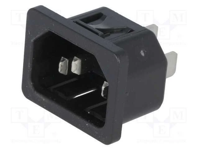 Conector: de Alimenta&ccedil;&atilde;o, Tomada, Macho, 10a, 250vac, Iec 60320