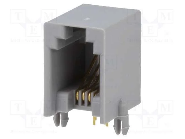 Tomada, RJ9, PIN: 4, Contatos: bronze de f&oacute;sforo,.
