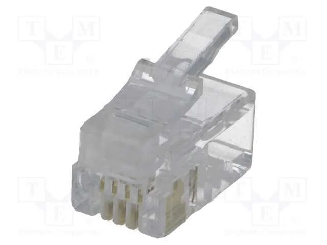 Ficha, RJ9, PIN: 4, Sistema: 4p4c, com cabo, IDC,.