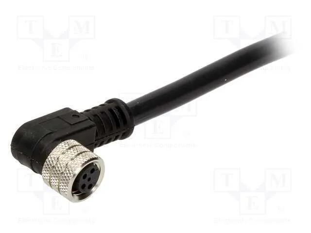 Conector: M8, f&ecirc;mea, PIN: 4, angulares 90, com ca.