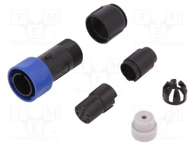Conector: Redondos, Ficha, F&ecirc;mea, Pin: 10, Sem Contactos, com Cabo