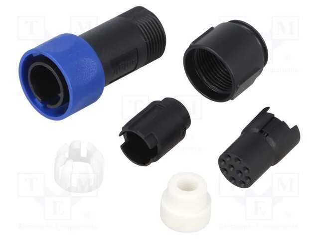 Conector: Redondos, Ficha, F&ecirc;mea, Pin: 10, Sem Contactos, com Cabo