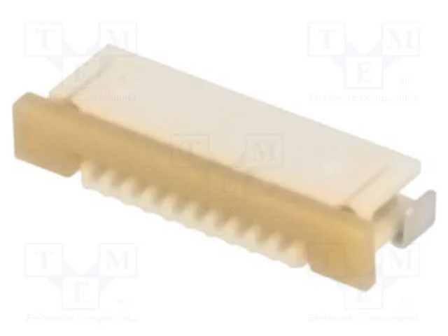 Conector: Ffc/Fpc, Horizontais, Pin: 10, Contactos Inferiores,Zif